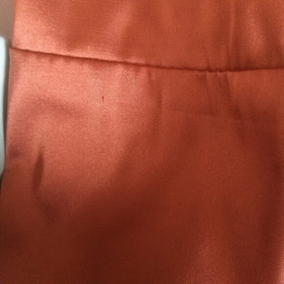BALTIC BORN | Krystal Satin Wrap Maxi Dress Cinnamon Orange Flutter Sleeve Gown - Picture 11 of 14